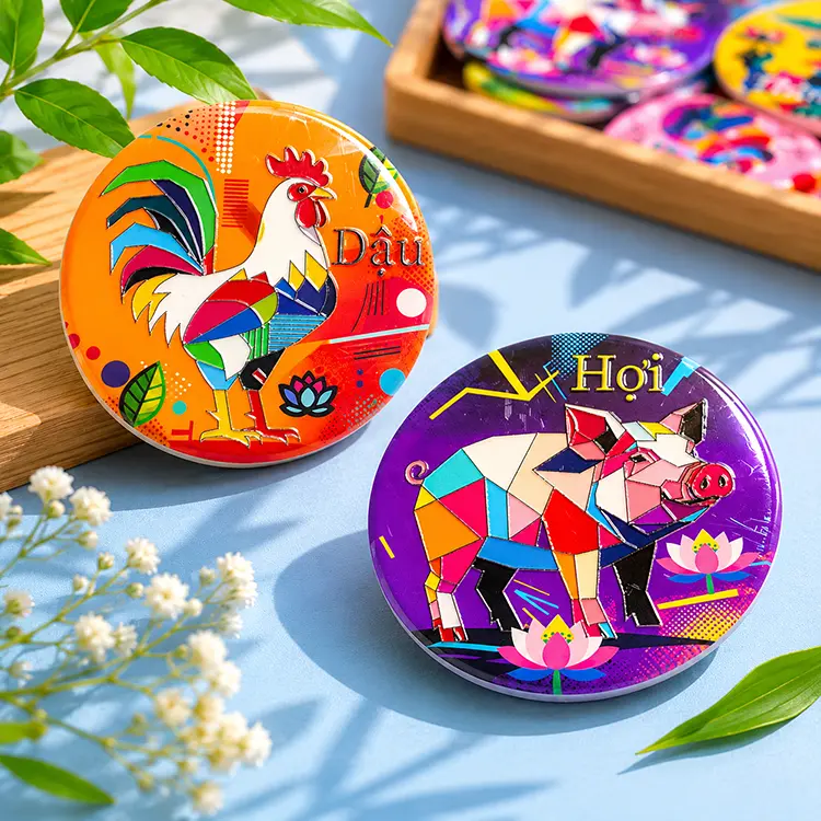 Ceramiczne magnesy na lodówkę z chińskim zodiakiem