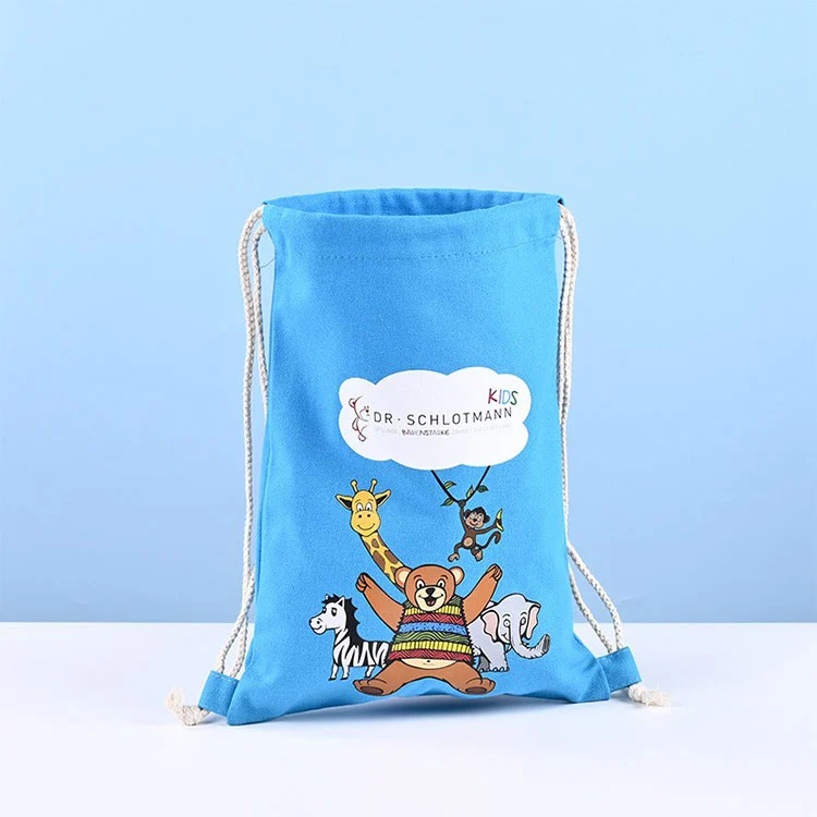 Płócienna torba na ramię ze sznurkiem